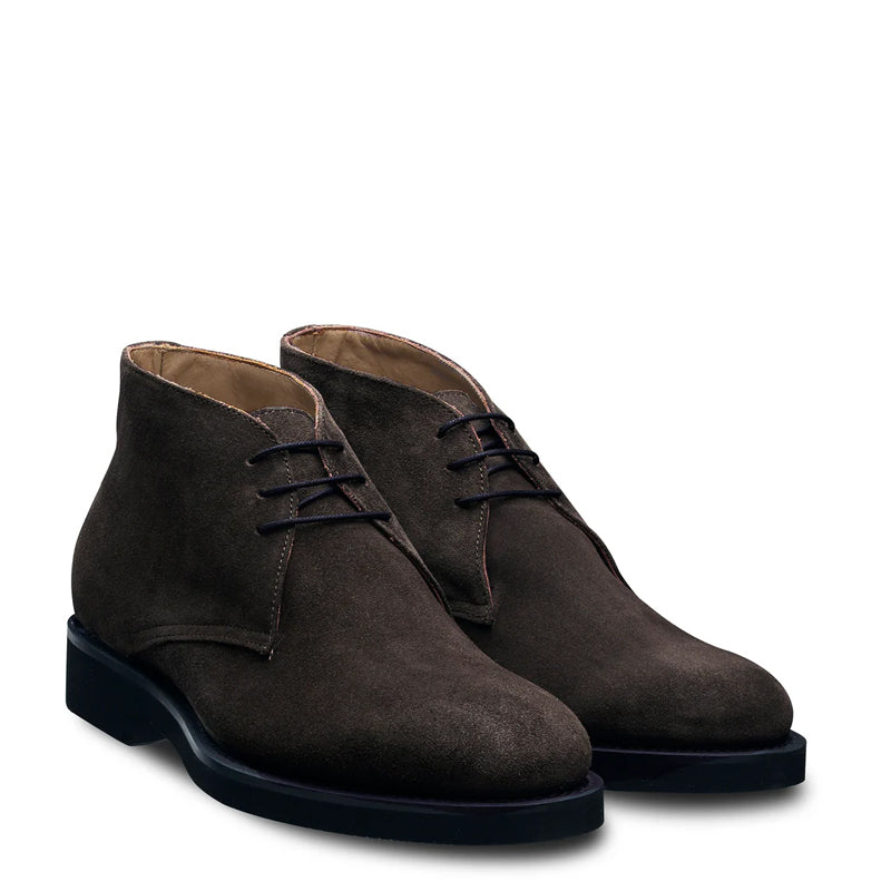 Pure Leather Suede Desert Chukkas Boot Green