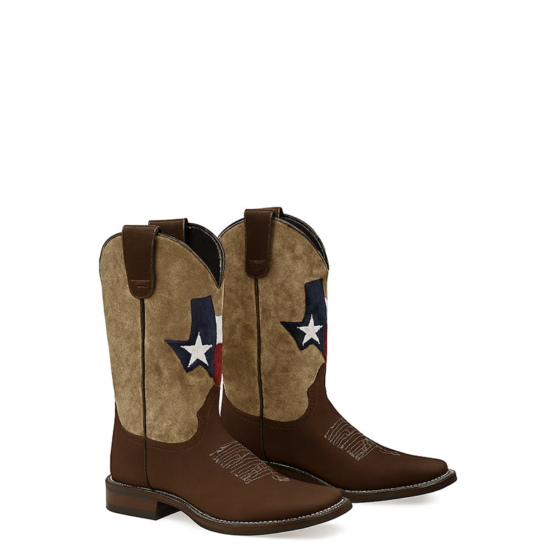 Classic Western Brown Ranger Root Cowboy Boots