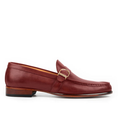 Enzo Burgundy Single Monk Strap Shoe
