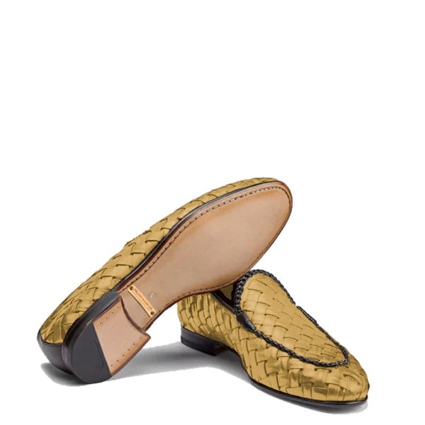 Penny Weaved Leather Loafer Hand Crafted