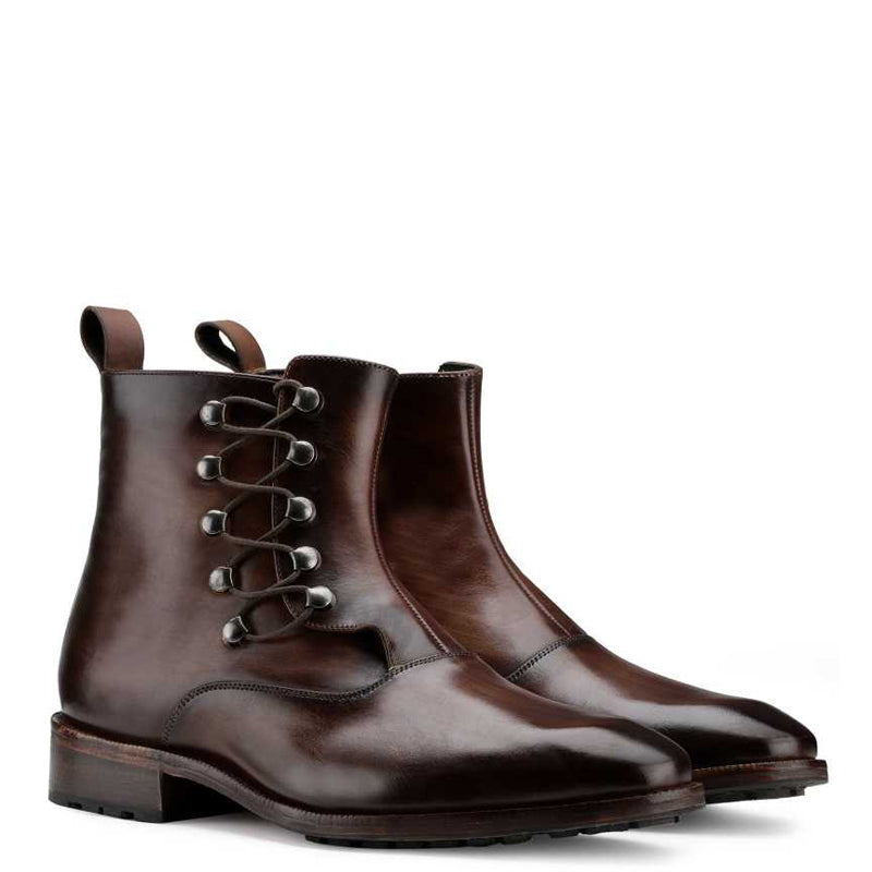 Men's Dark Brown Lace up Ankle Boot