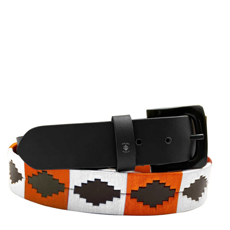 Men Stile Polo Handmade Leather Copper Buckle  Belt