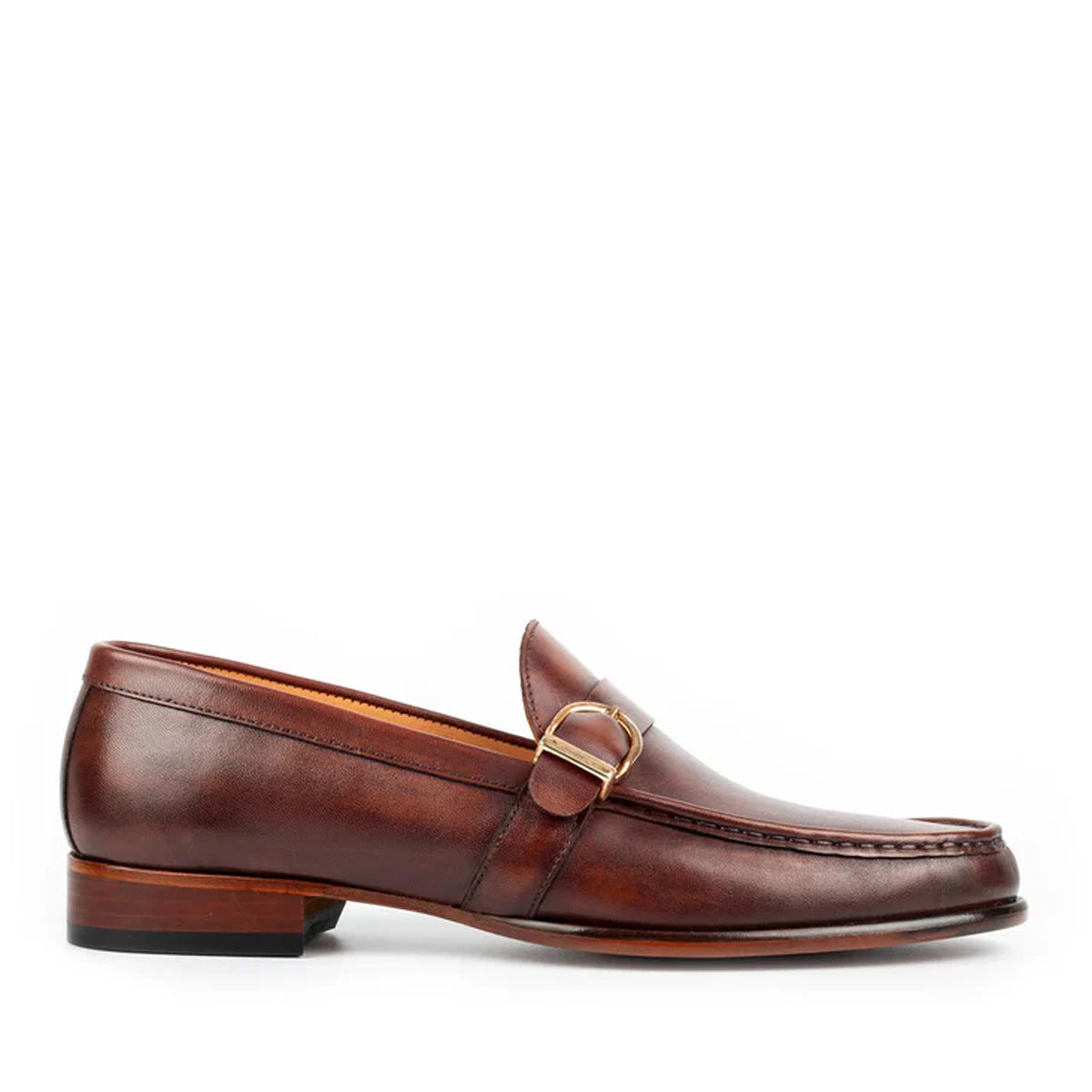 Enzo Burgundy Single Monk Strap Shoe