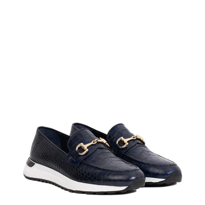 Crocodile Leather Loafer Men's Shoe Wine