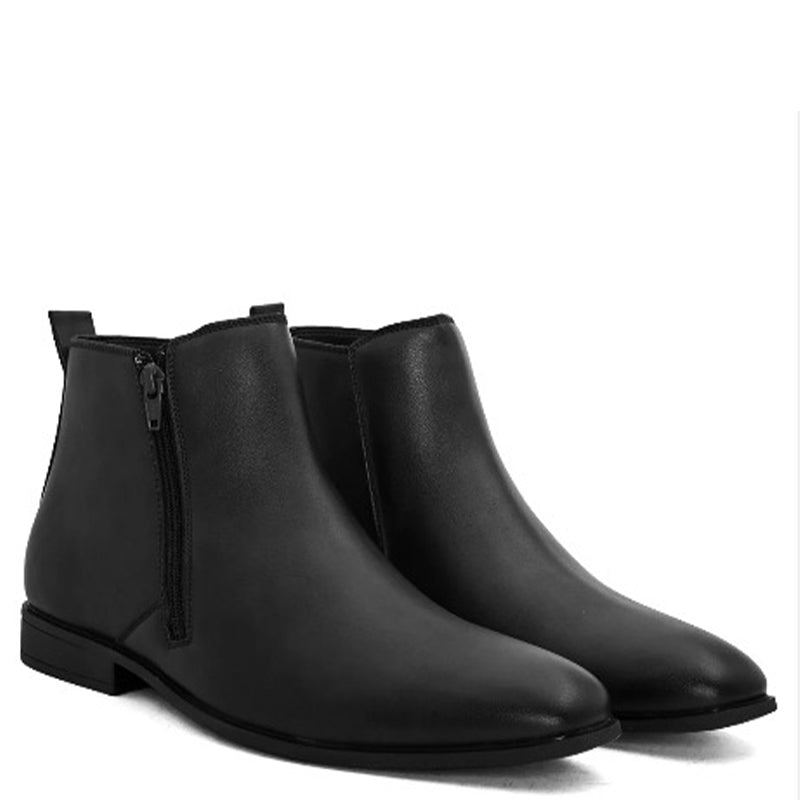 Handmade Leather Formal Side Zipper Boot Black