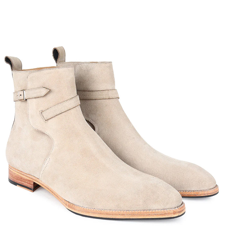 Men Suede Handmade Leather Jodhpur Ankle Boot Tan
