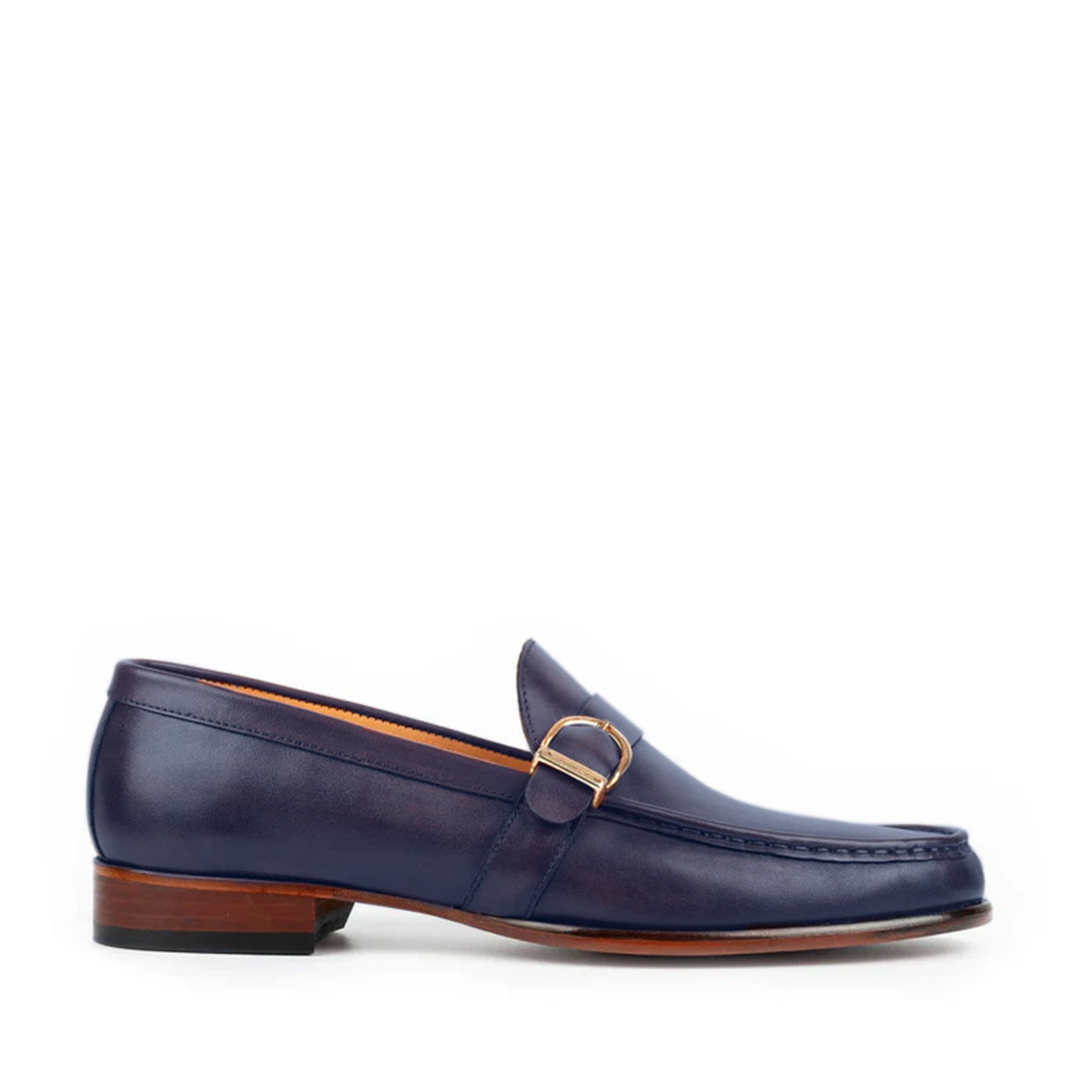 Enzo Blue Single Monk Strap Shoe