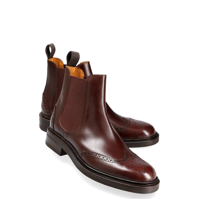 Pure Leather Wingtip Chelsea Boots For Men
