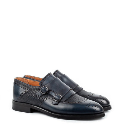 Premium Italian Leather Stylish Double Monk Shoe Brown