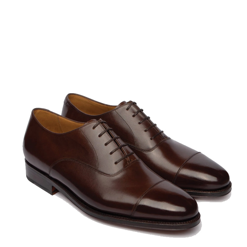 Men Classic Plain Polished Leather Oxford Shoes