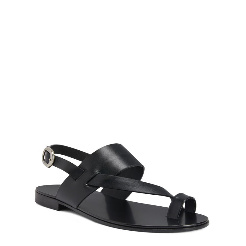 Pure Leather Backstrap Comfort Black Sandal