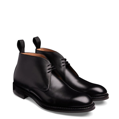 Polished Shiny Leather Chukkas Boot Black