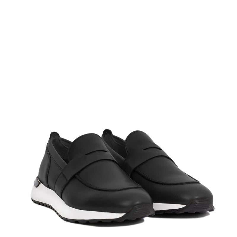 Green Leather Men's Sneakers