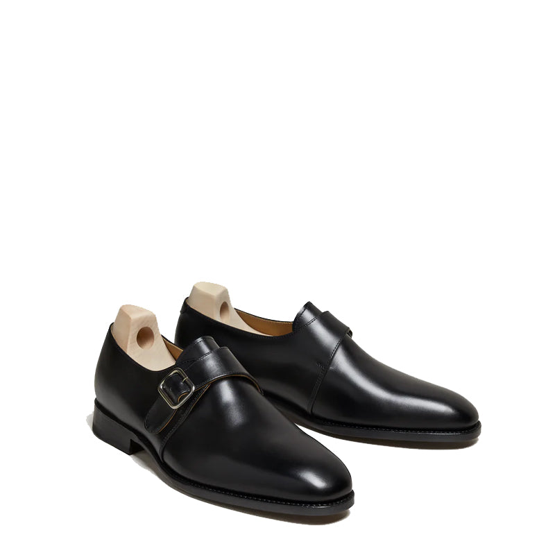 Classic Blue Monk Strap Leather Shoe