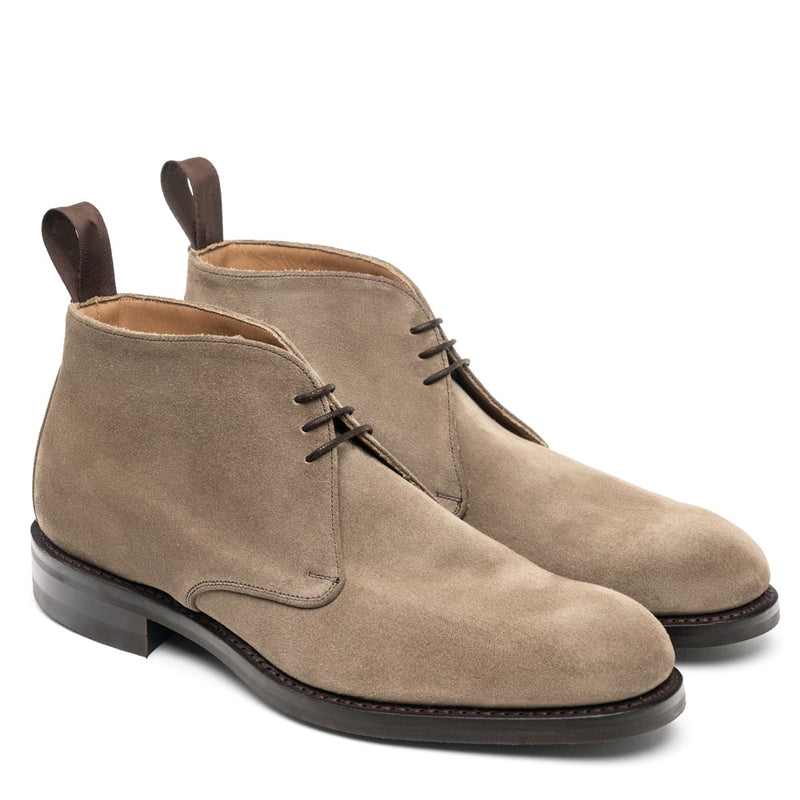 Men Suede Handmade Leather Chukkas Boot Dark Brown