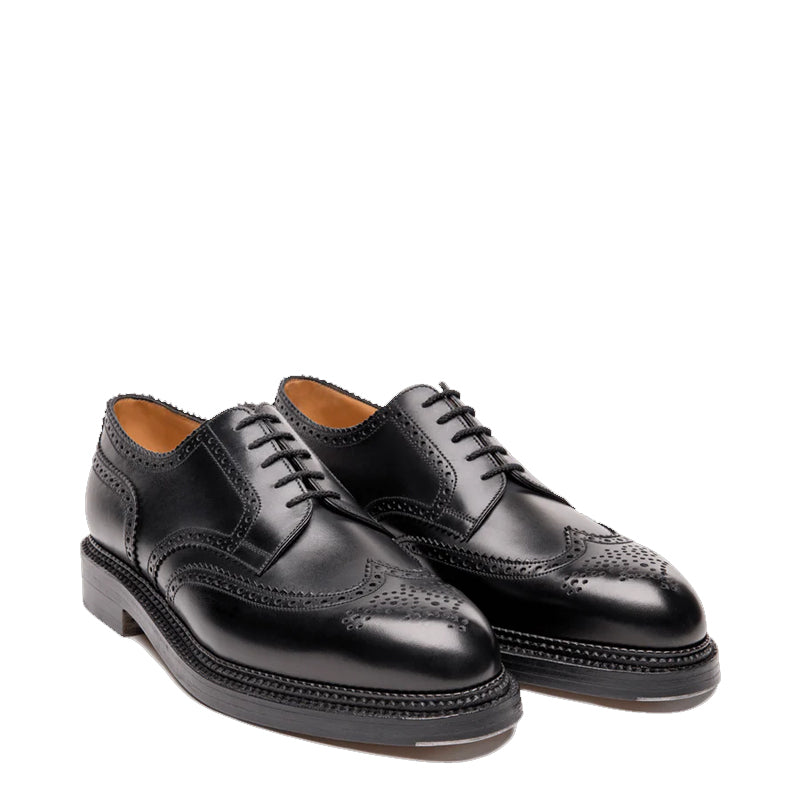 Triple Sole Derby Leather Shoes For Men