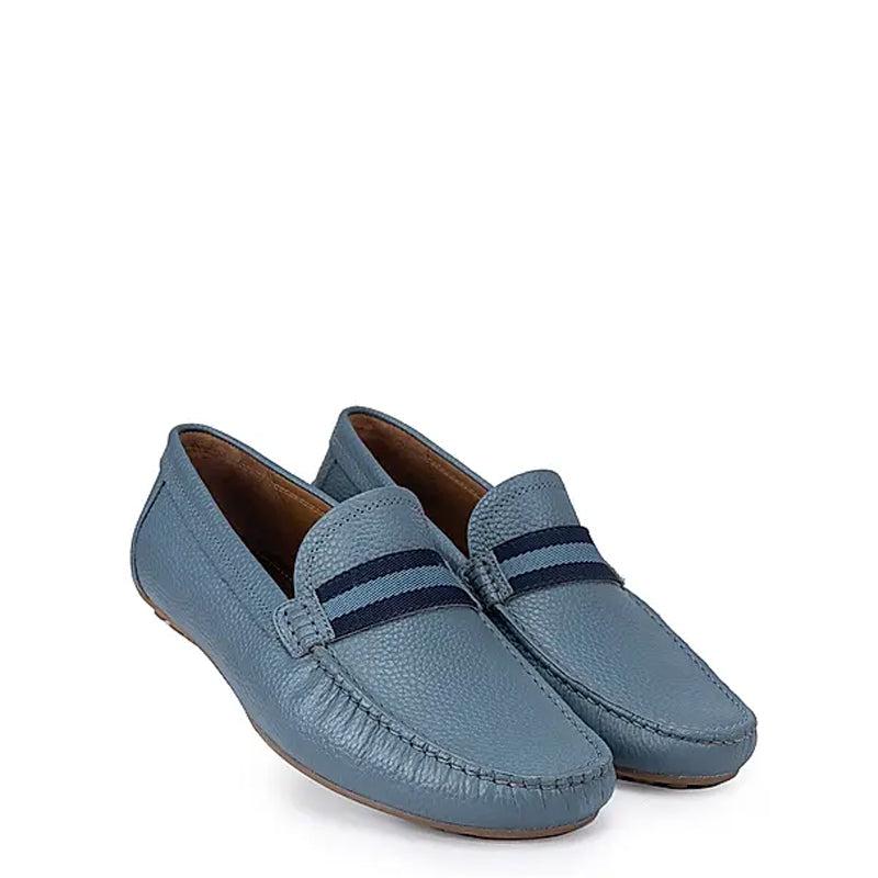 Premium Handmade Leather Moccasins Formal Grey Loafer