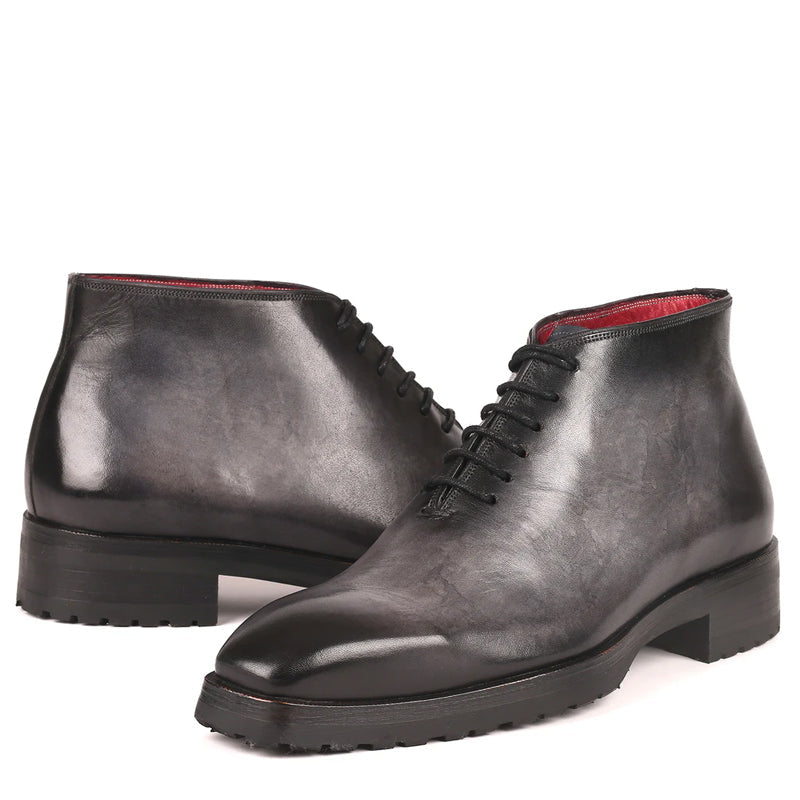 Classic Handmade Stylish Leather Ankle Boot Burgundy
