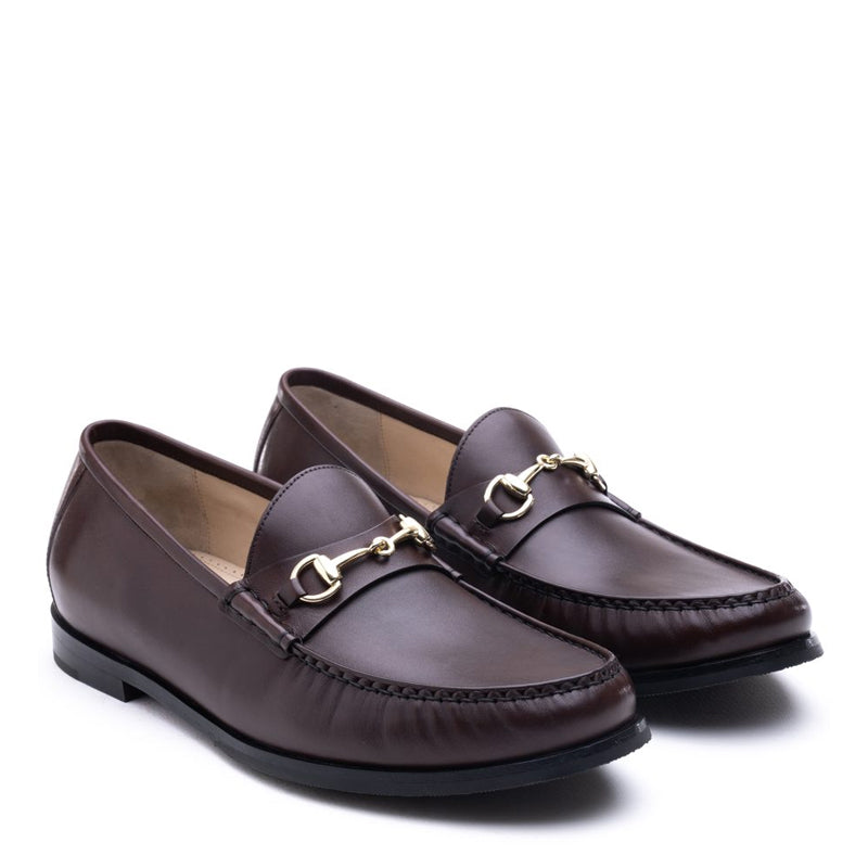 Men Tuscany Buckle Leather Black Loafer