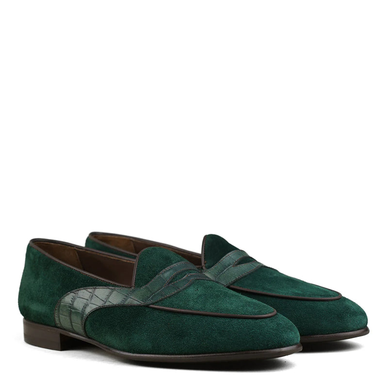 Belgian Penny Loafer Red Shoe For Men