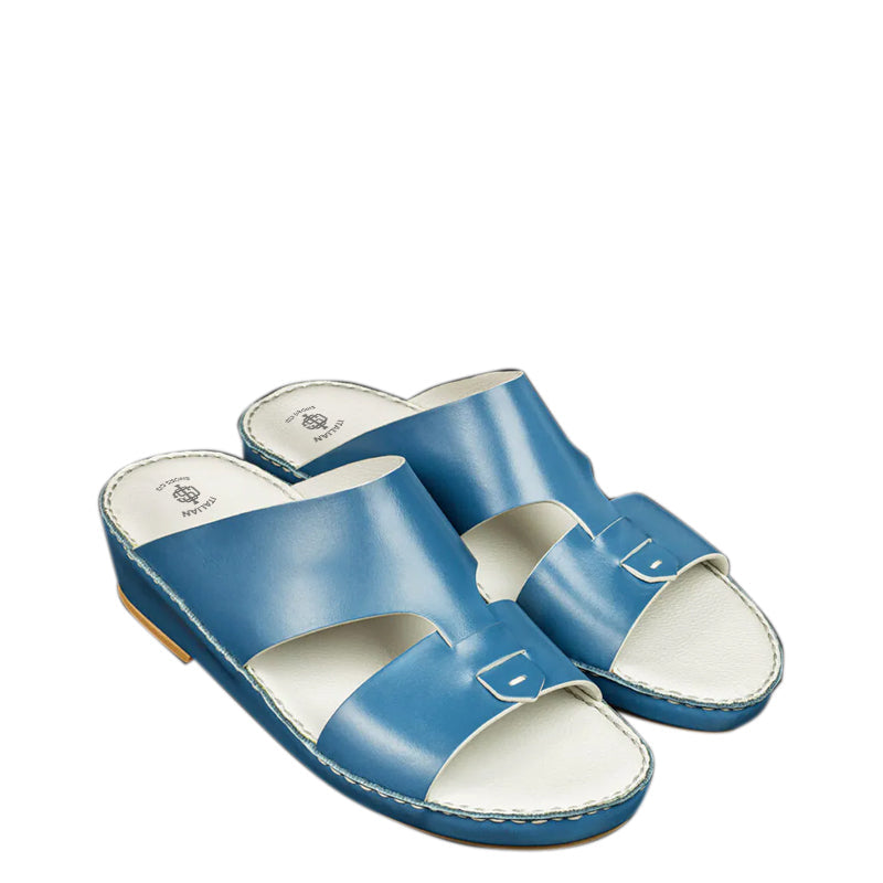 Leather Stich Comfort Arabic White Sky Sandal