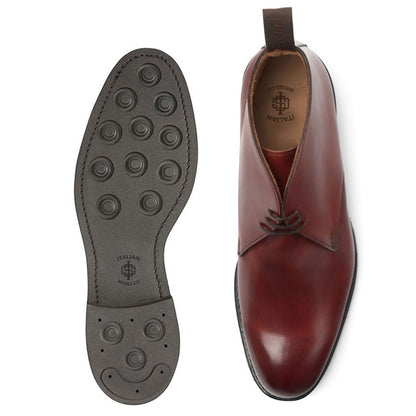 Polished Shiny Leather Chukkas Boot Black