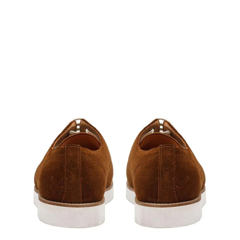 Classic Handmade Suede Lace-Up Tan Sneaker