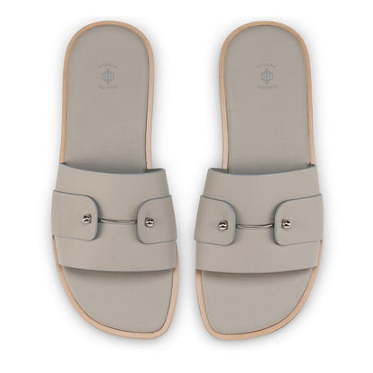 Men Slip-On Leather Comfort Black Sandal