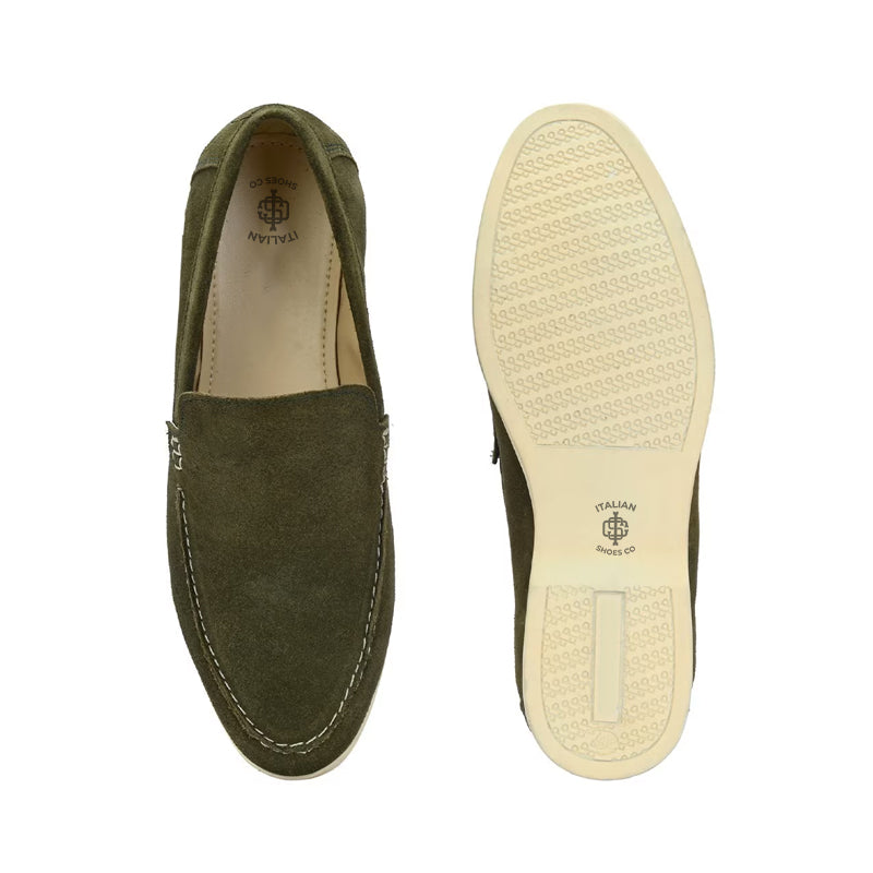 Suede Leather Moccasin Tan Loafer Shoe For men
