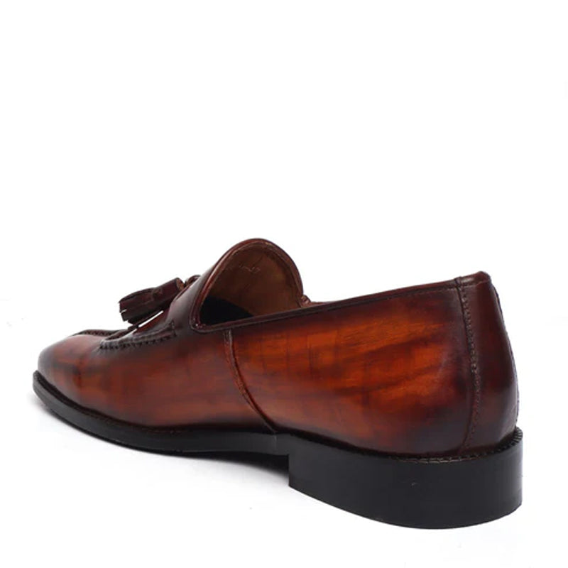 Leather Slip-On Formal Tassel Tan/Brown Loafer