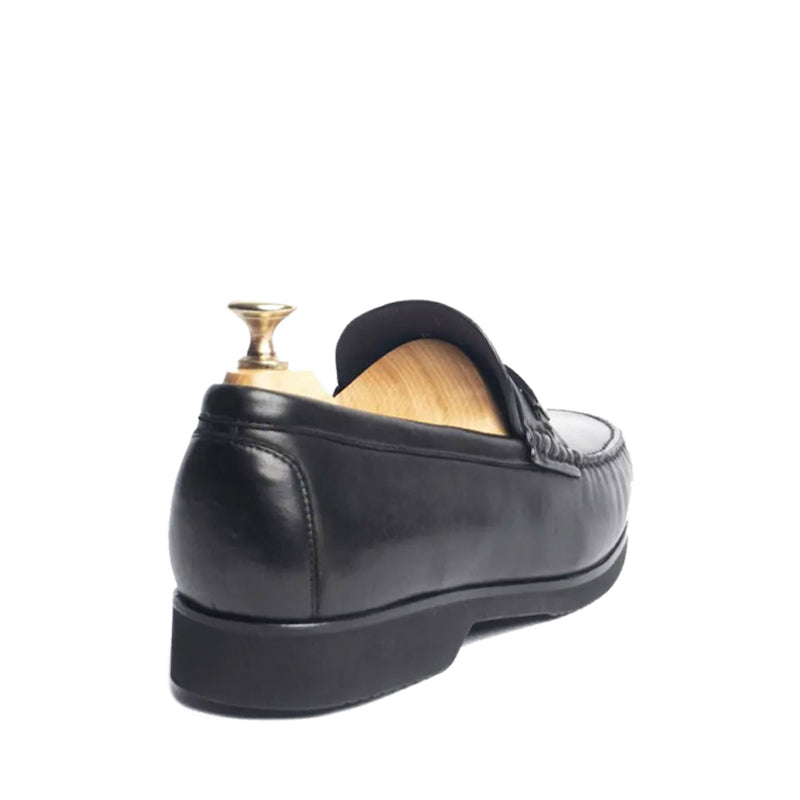 Penny Leather Slip-On Bit Loafer Black