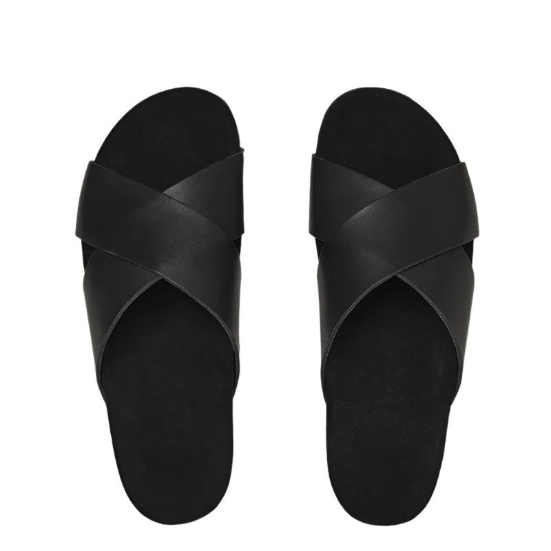 Pure Elegance Grey Leather Slipper