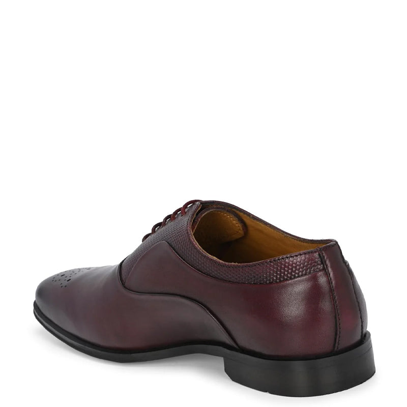 Classic Pure Leather Textured Formal Oxford Shoes