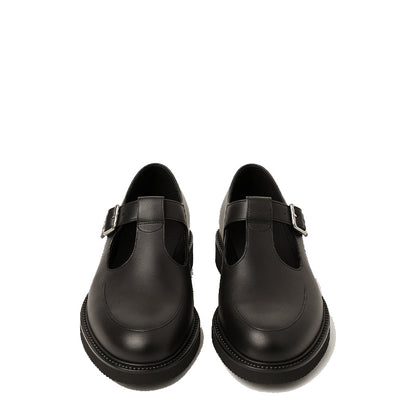 Men's Black Leather T-bar Dress Shoe