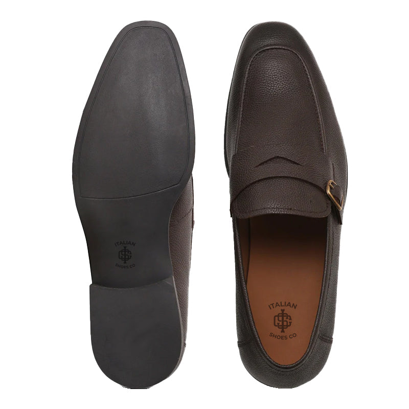 Men Tan Textured Slip On Loafer