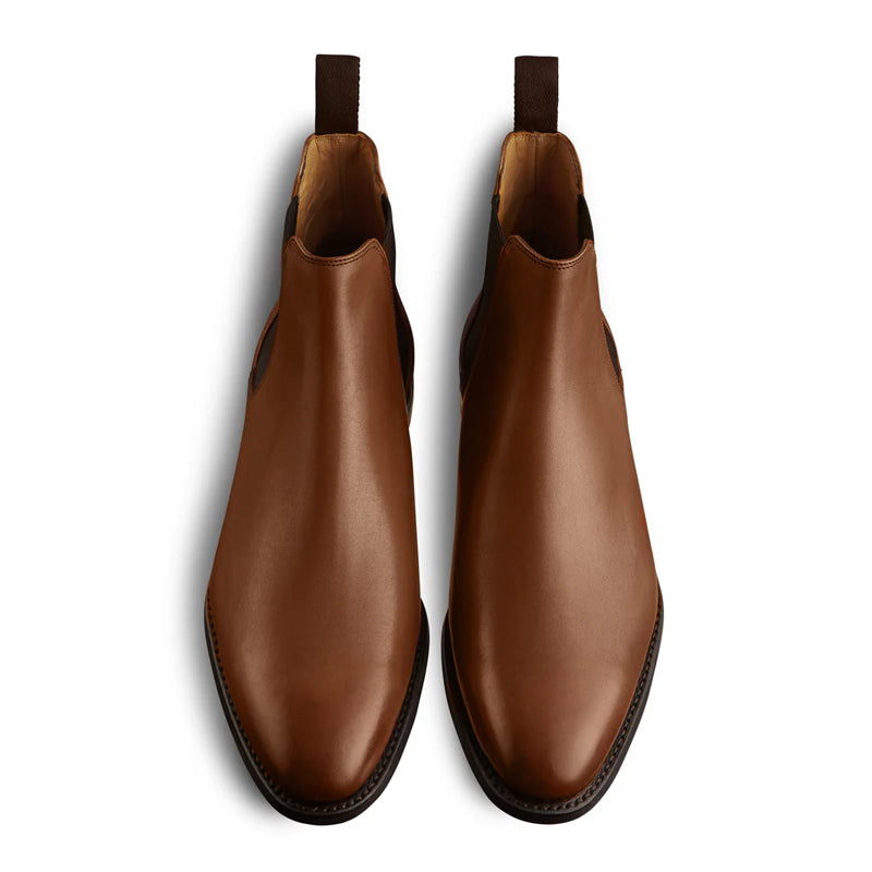 Luxury Polished Leather Handmade Chelsea Boot Black