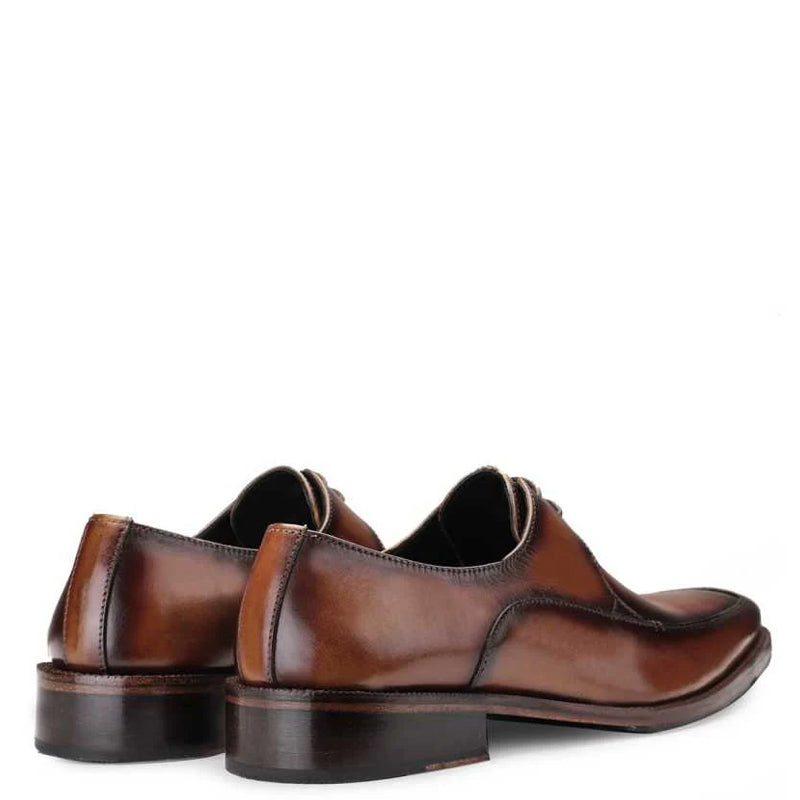 Men Classic Design Solid Leather Formal Derby Shoes