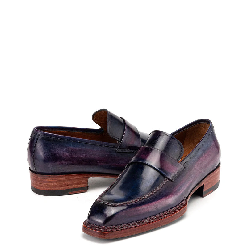 Classic Patina Penny Solid Leather Loafers