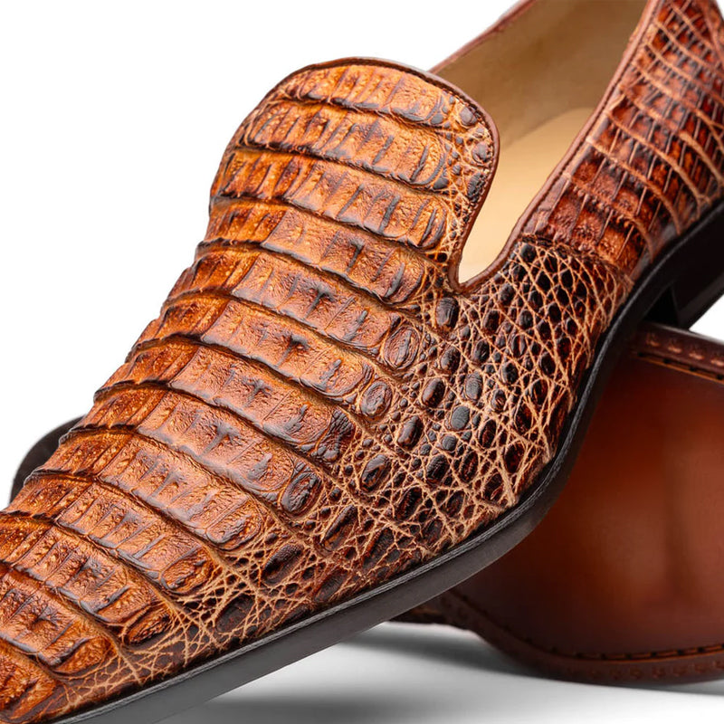 Crocodile Leather Loafers Tan