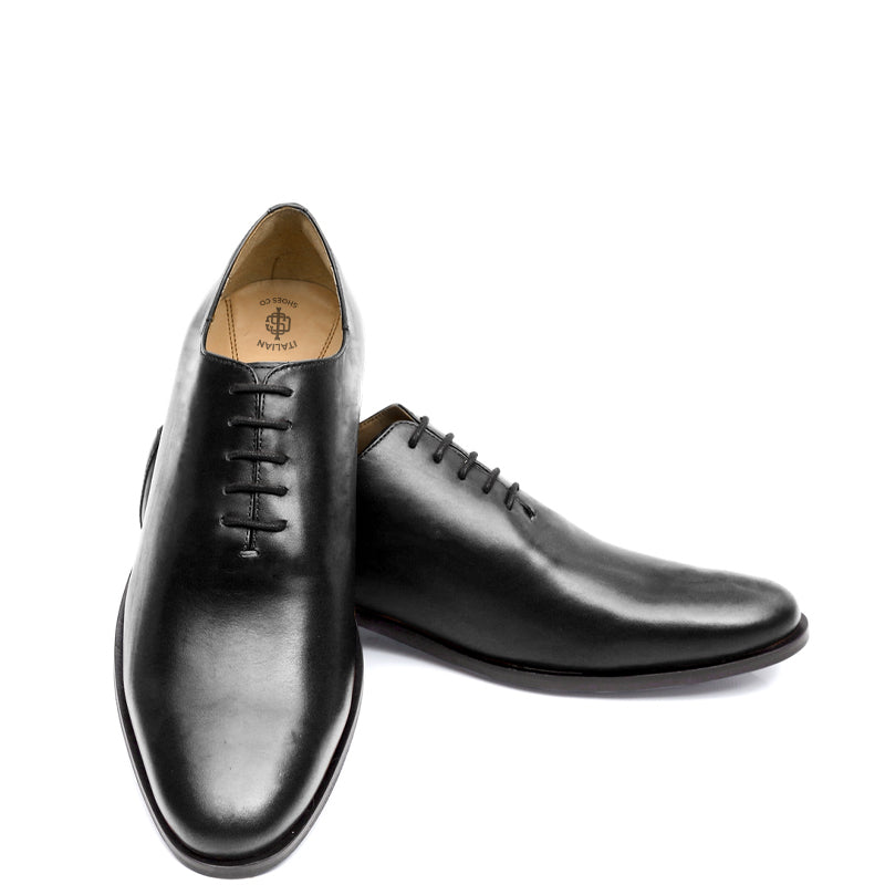Polished Pure Leather Wholecut Oxford Shoe Blue
