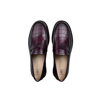 Men's Round Toe Croc Loafers