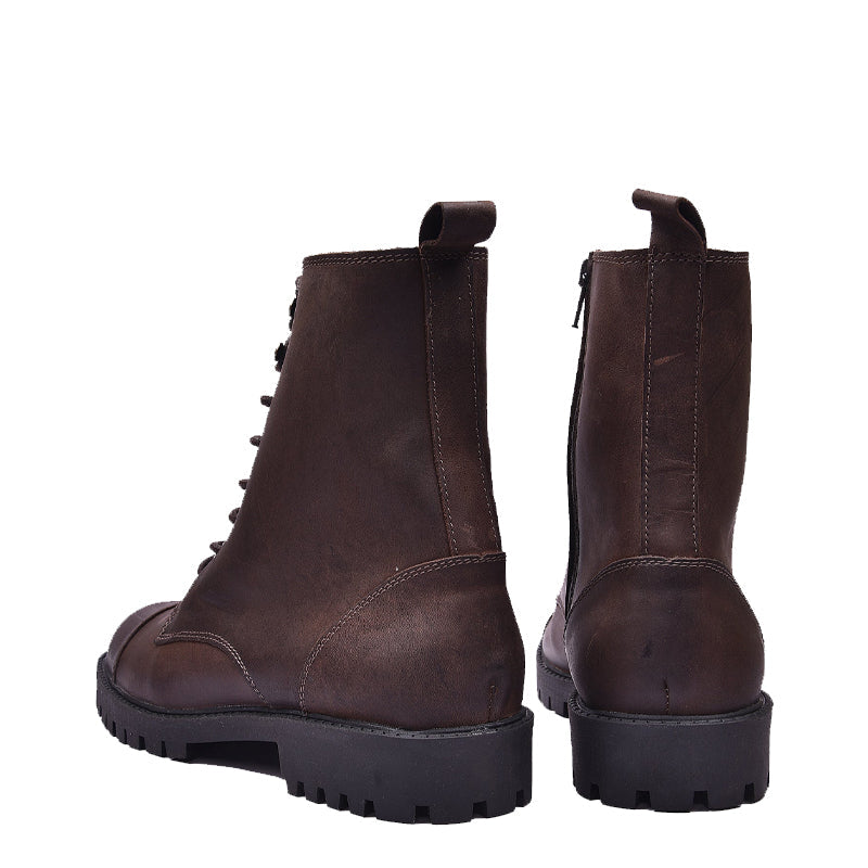 Custom Handmade Leather High Ankle Black Boot For Men