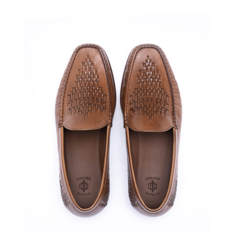 Men Slip-On Leather Tassel Saddle Drift Loafer