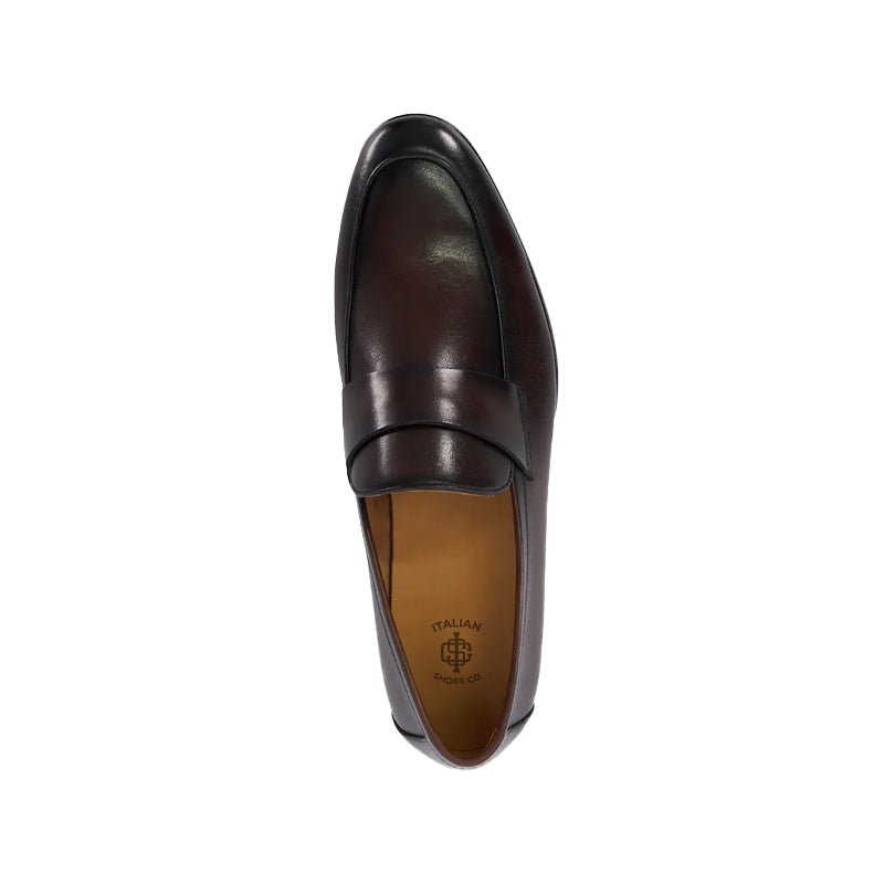 Men Solid Premium Leather Brown Loafer