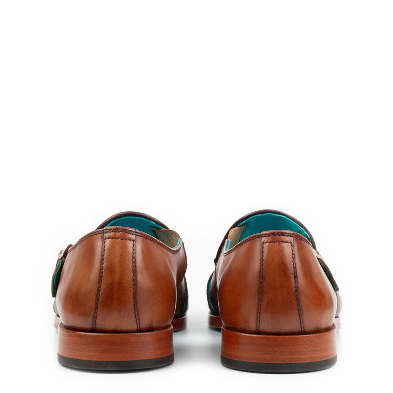 Men Textured Leather Peshawari Tan/Brown Comfort Sandal