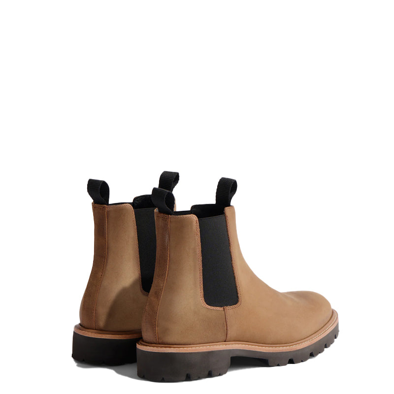 Mid-Top Suede Premium Leather Chelsea Tan Boot