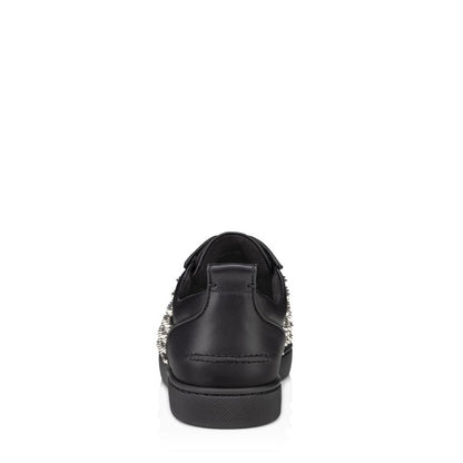 Men Casual Slip-On Leather Black Sneaker