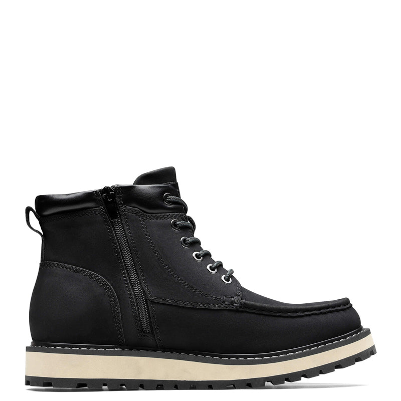 Men's Moc Toe Boot Fashion Comfort Casual Wedge Boot Tan