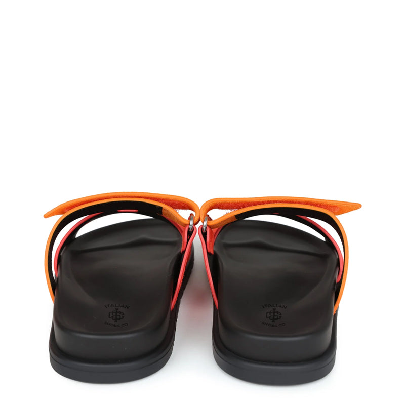 Luxury Croco Leather Red / Orange Sandal