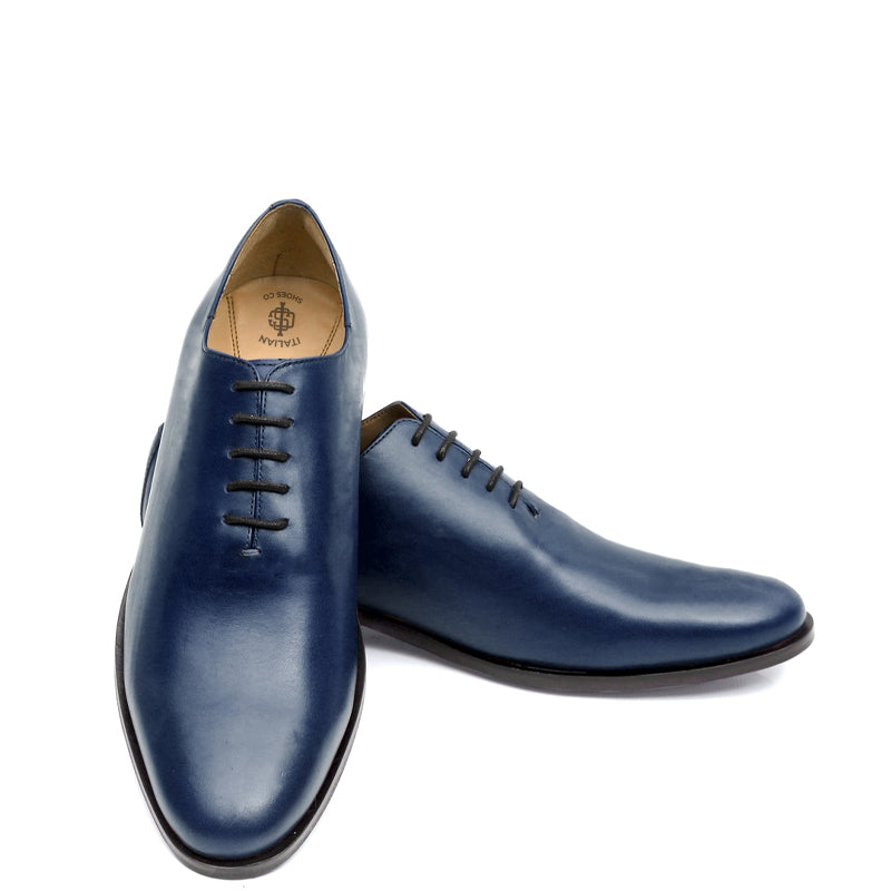 Classic Plain Wholecut Leather Oxford Shoe Burgundy